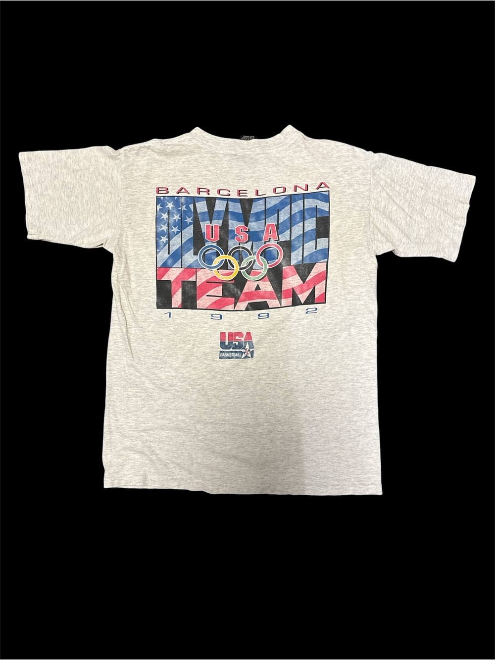 Vintage NBA USA Olympics Heather Gray Shirt 1992 Barcelona Size: Large - Picture 2 of 6